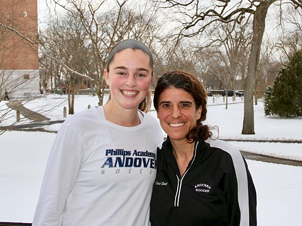 All-American Soccer Goalie, Emily Hardy '20 (left) pictured with athletic director and head coach, Lisa Joel